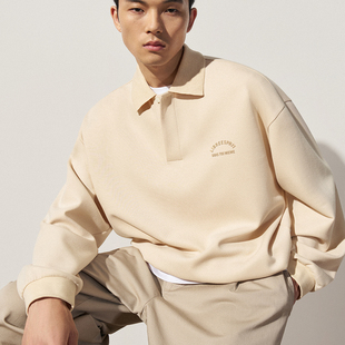 TRENDIANO2025秋冬新款重磅棉涤弹性男款套头卫衣 1ST3100790