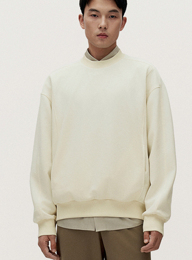 TRENDIANO2025秋冬新款男士纯色经典款套头卫衣1ST1101010