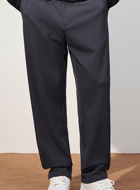 TRENDIANO2025秋冬新款羊绒保暖刺绣图案男款针织长裤 1ST4060900