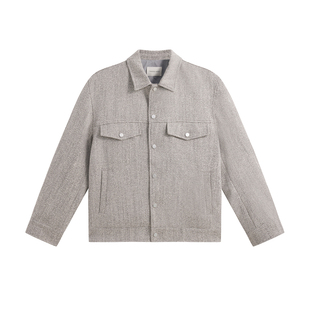 1ST1090400 外套 TRENDIANO2025秋冬新款 提花翻领男士