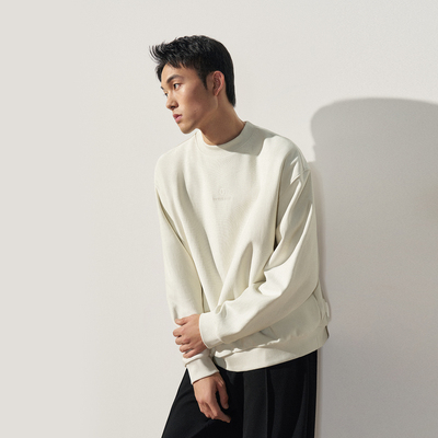 TRENDIANO2025秋冬新款重磅棉质刺绣男款套头卫衣 1ST3100850