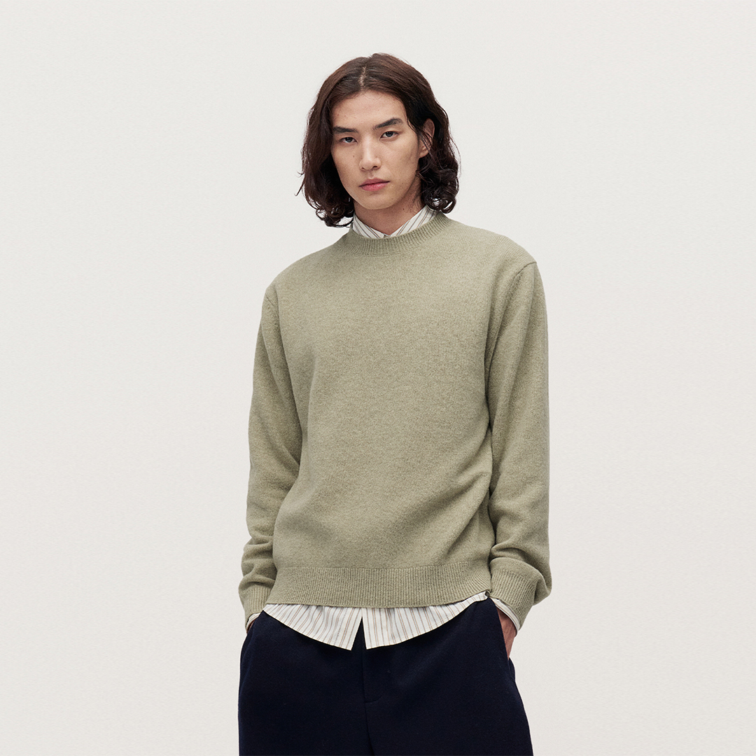 秋冬新款羊毛保暖针织套头