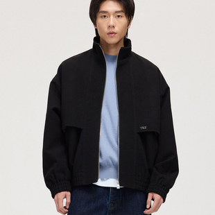 1ST1091920 拉链外套 TRENDIANO新款 立领logo撞料男士