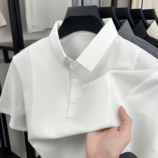 男纯色百搭夏装 运动休闲拼接短袖 领polo衫 衬衫 衣服 t恤男2026新款
