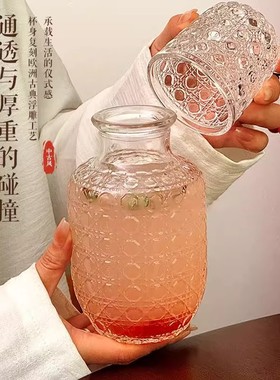 【一壶一杯】玻璃冷水壶家用高颜值冷泡茶杯花茶壶水杯冷萃杯子