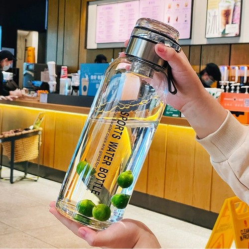 大容量玻璃水杯耐高温带杯套茶水分离便携运动网红吨吨泡茶杯带盖