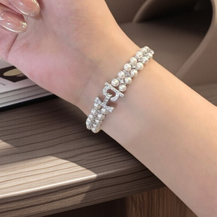 天然珍珠手链女2025新款 高级感百搭手饰显气质小珍珠设计手环 爆款