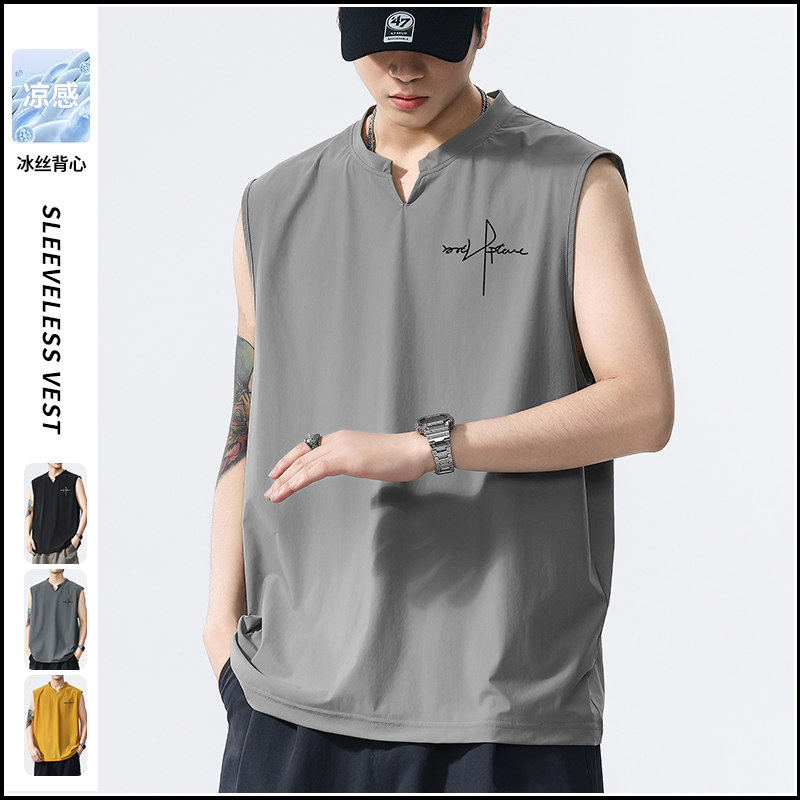 冰丝背心男夏季薄款宽松