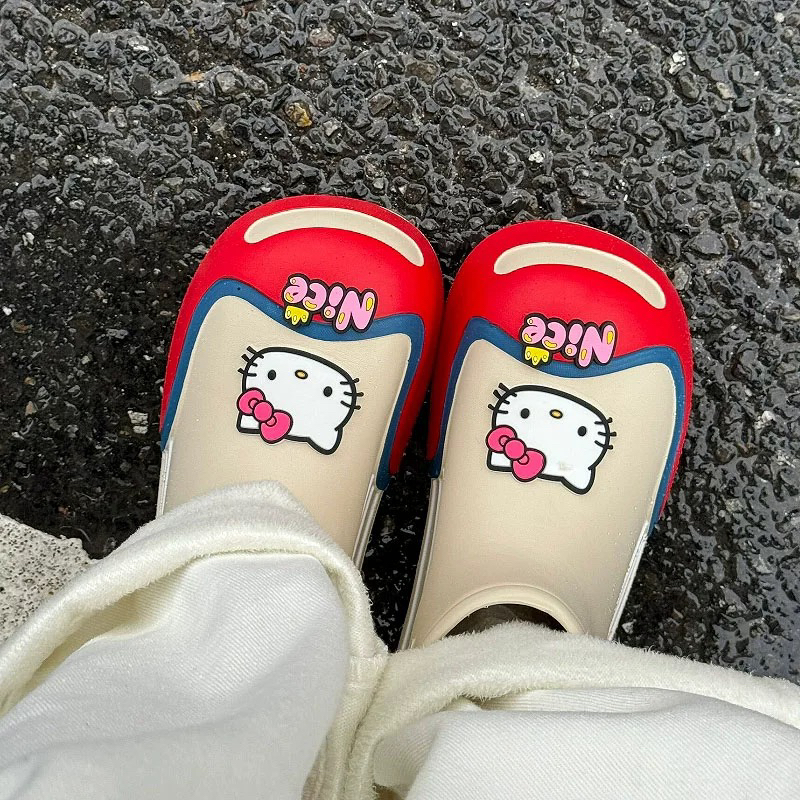 Voca!现在的雨靴还别说怪可爱的~Hellokitty雨鞋硅胶厚底短筒靴子