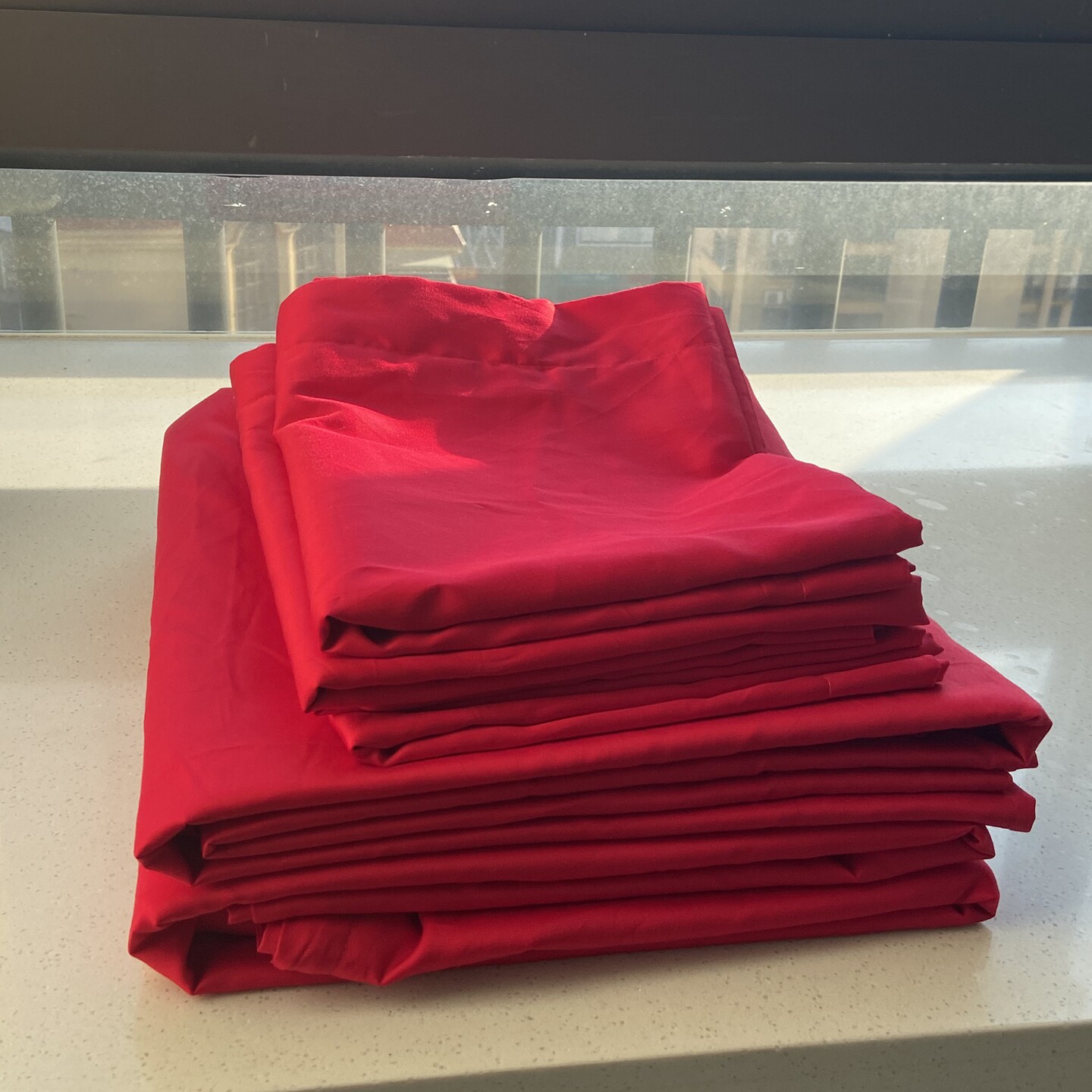 定制订做100支长绒棉喜婚庆大红色床单单件全纯棉新结婚出嫁单子