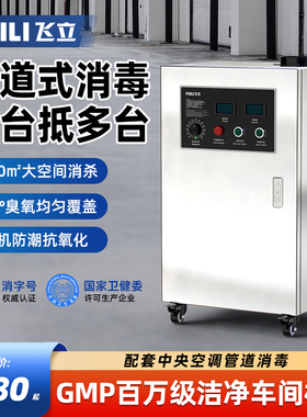 飞立管道式臭氧消毒机中央空调大型臭氧发生器工业活氧机FL830F