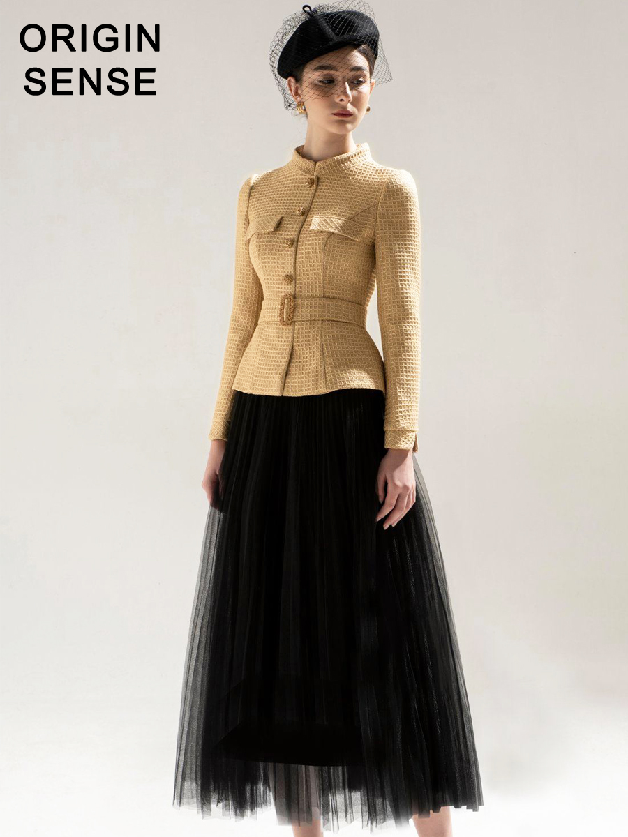 小香风金色轻奢高级感时尚套装