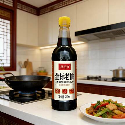 味极鲜酱油老抽炒菜红烧凉拌点蘸家用上色调味黄豆酿造酱油瓶装