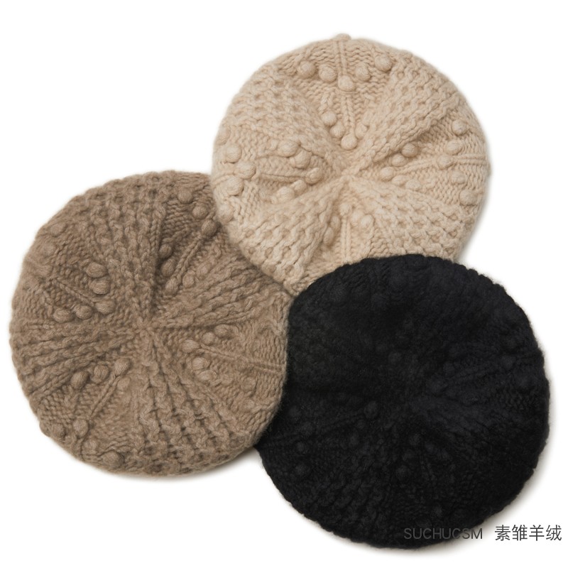 素雏贝雷帽淑女风女秋冬