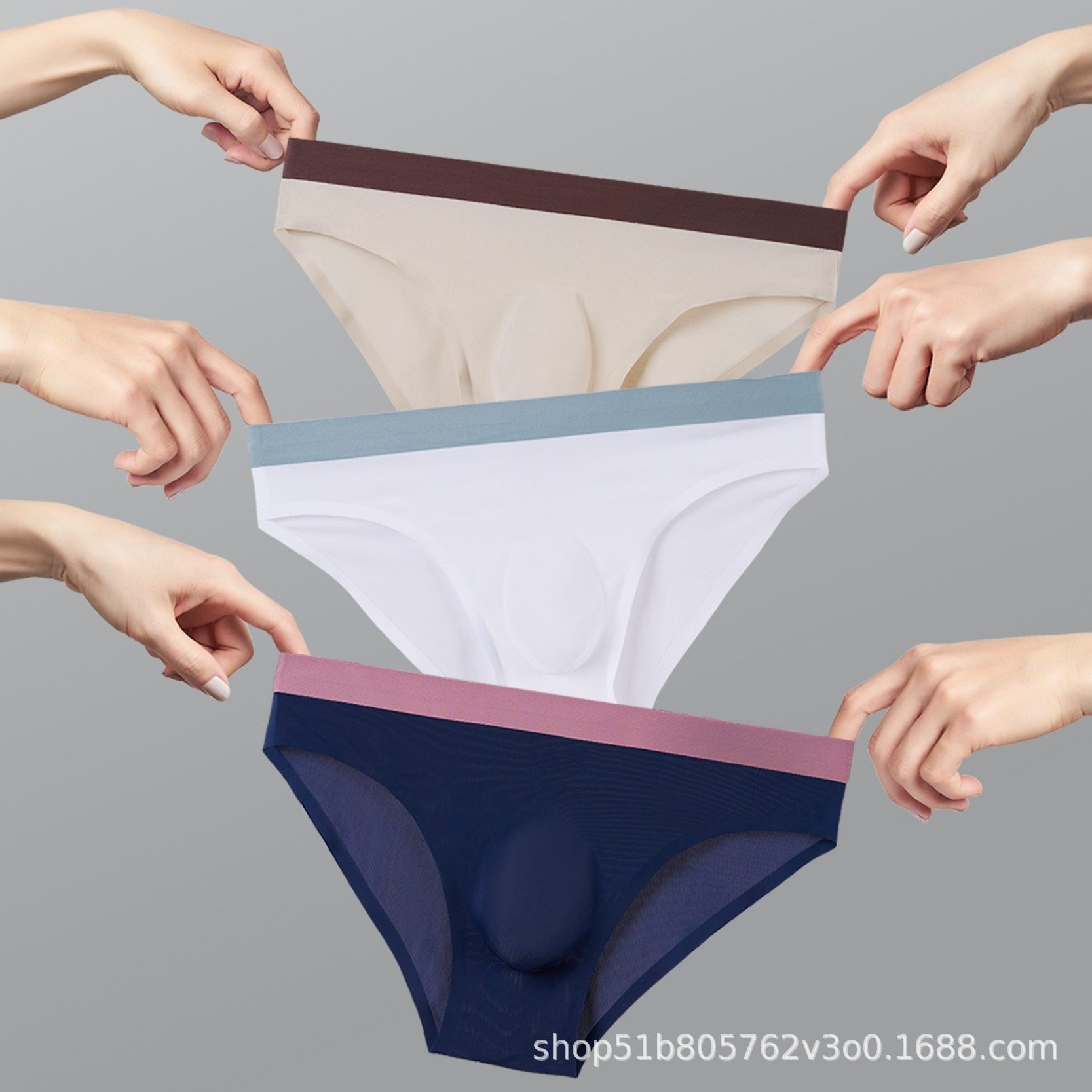 男士冰丝无痕内裤3D冲模三角裤衩低腰薄款底裤男生三角裤透气男用,女士内衣/男士内衣/家居服,男三角内裤,淘宝优惠券,粉丝福利购,淘宝优惠卷