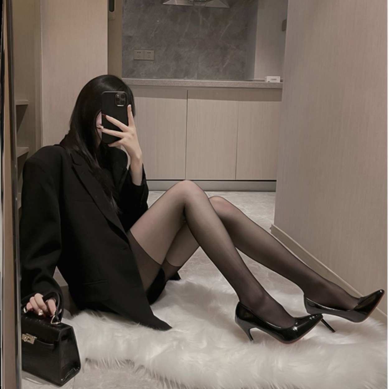 手撕袜薄款可撕破一次性袜酒店会所黑白丝JK网红性感连裤袜情