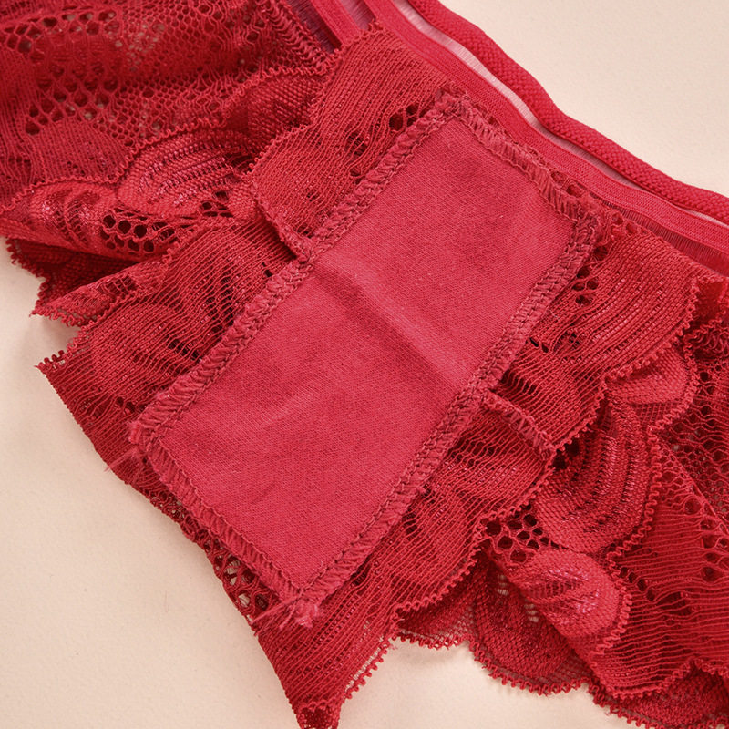 女士丁字裤性感轻薄花型内裤痕低腰速干纯棉底档裤女蕾丝女丁字裤