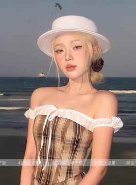 韩国复古小帽檐平顶礼帽女可爱俏皮白色平檐毛呢帽子秋冬优雅气质