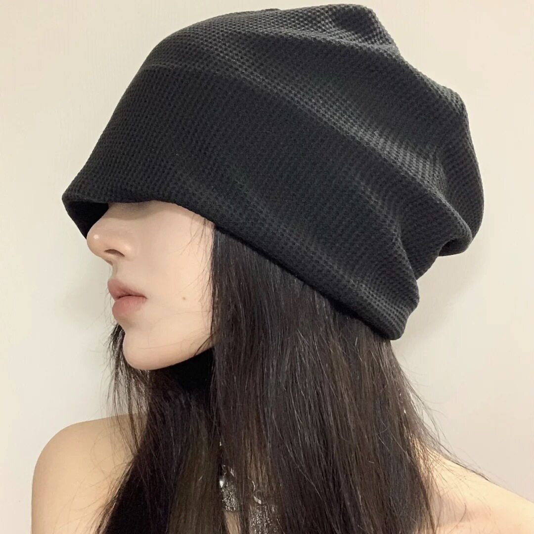 月子帽子女夏韩版潮毛线帽套头帽包头帽冷帽春秋日系针织堆堆帽男