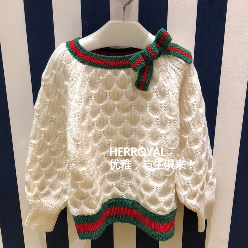 HERROYAL2021秋冬童装女童蝴蝶结含羊毛毛衣毛衫加厚针织衫中大童在类目 童装/婴儿装/亲子装, 毛衣/针织衫中 - 来自Buy2taobao.com提供专业的淘宝代购服务
