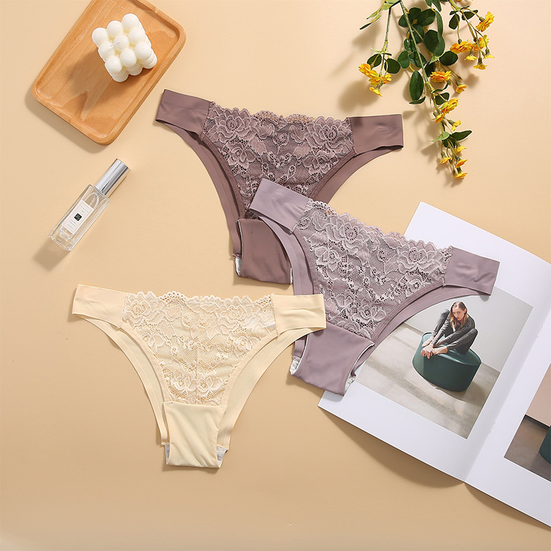 内裤女三角裤冰丝无痕女士内裤时尚短裤大码透气舒适提臀跨境爆款