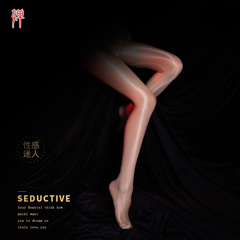 【婵】薄款性感油亮珠光弹性丝滑耐穿不脱丝布料级侧缝线打底裤袜