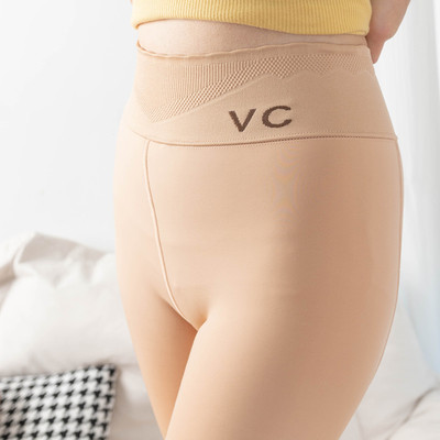 秋冬vc水光裤光腿女裸感自然美腿塑型一体裤加厚加绒打底裤袜