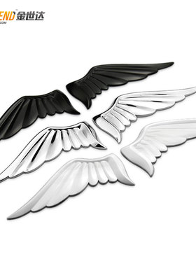 天使之翼翅膀车贴金属个性羽毛车标改装车尾标车身装饰贴纸机盖标