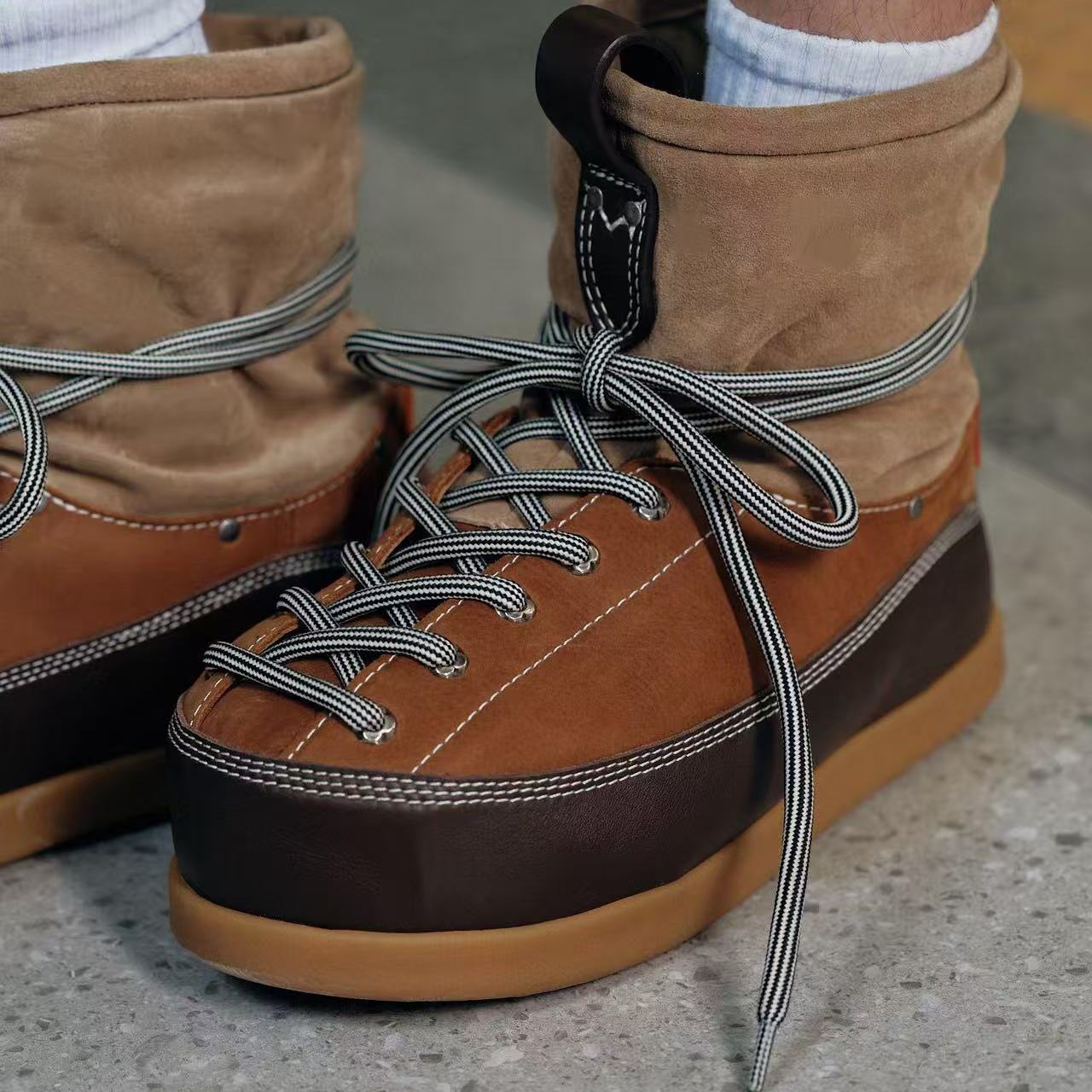 新款小胖丁真皮雪地靴