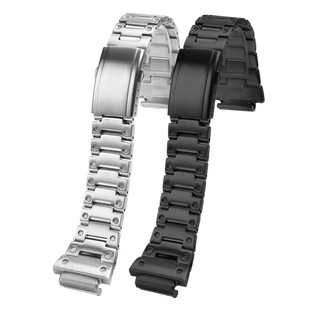 老皮匠适配卡西欧DW-H5600精钢表带表壳改装心率小方块金属表链壳