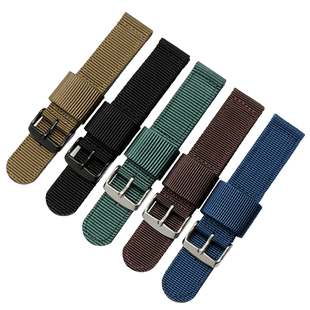 老皮匠防水尼龙手表带 适配布里斯顿Briston时尚运动情侣表带20mm