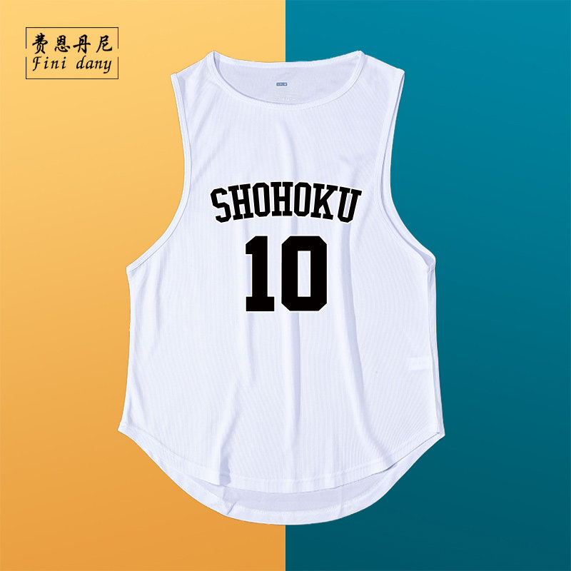 灌篮高手湘北樱木花道圆领速干背心无袖坎肩动漫男情侣休闲衣服