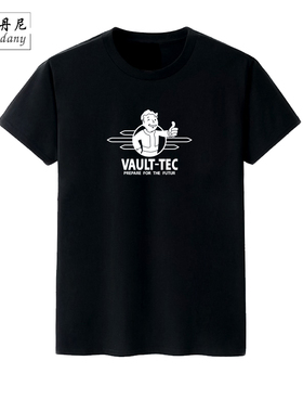 游戏Fallout 4 辐射4t恤 pipboy Vault-tec周边 夏装短袖t恤