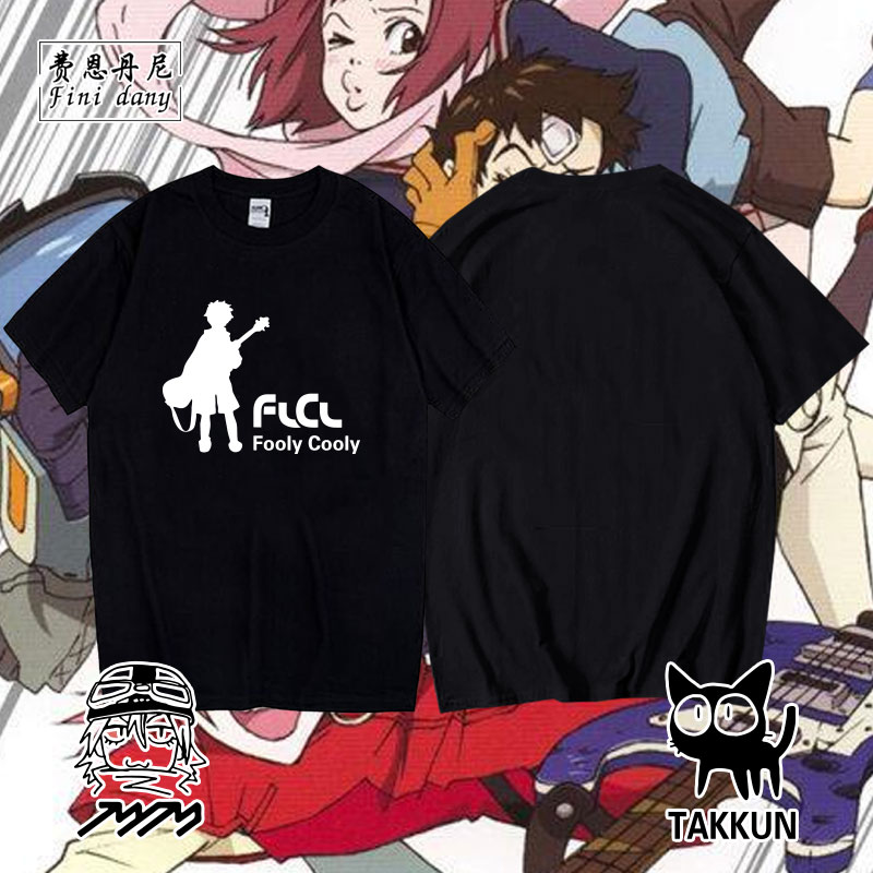 FLCL特别的她动漫周边t恤衫短袖男休闲半截袖体恤夏学生上衣服