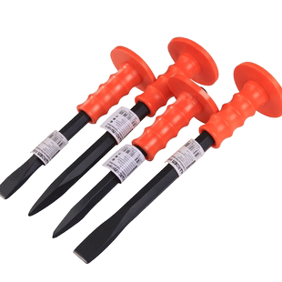 汉顿凿子塑料护套扁凿尖凿錾子混凝土打石头劈石平头凿石工凿钢钎