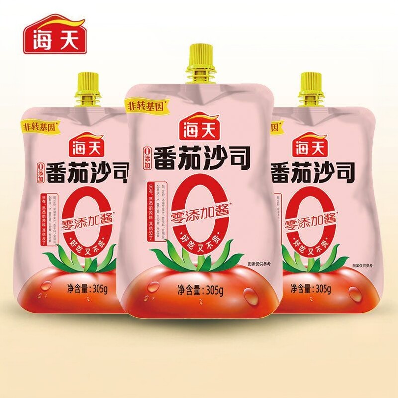 海天0添加番茄沙司305g宝宝番茄图片