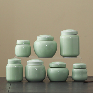 陶瓷密封罐中药罐养生罐药粉罐药粉专用蜂蜜罐药材储存罐定制logo