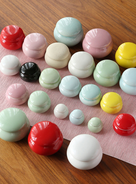 陶瓷迷你小茶叶罐密封罐古风胭脂盒茶叶分装盒香粉盒面霜药丸分装