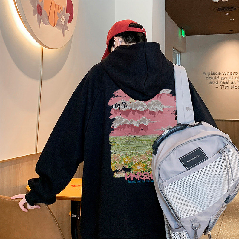 已注册插肩袖重磅华棉直播高品质男连帽卫衣W5056P55控88加绒65图片