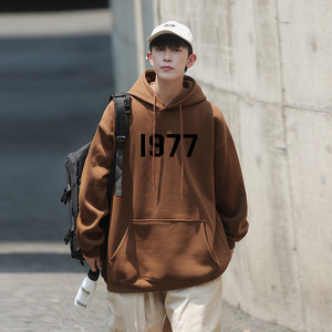 港风美式宽松抖音直播男情侣连帽卫衣A354 W819P48加绒加厚60控68图片