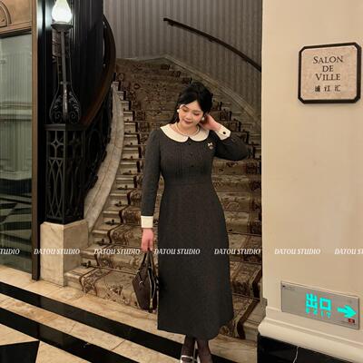 哒头.Studio【miu风少女】微胖mm大码2024新款设计感显瘦连衣裙女