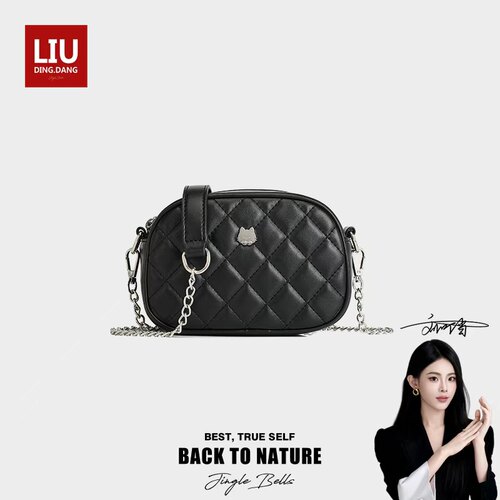 【刘叮当】Cow&Kitty女包通勤夏季时尚手机包单肩斜挎包8251黑