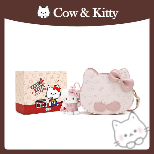 官方正品Cow&Kitty包包女2025新款可爱猫头包女高级感单肩斜挎包