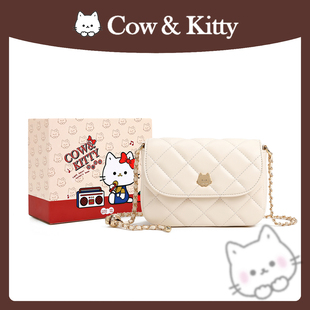 官方正品 菱格链条包女轻奢小众百搭单肩斜挎包 Cow&Kitty2005新款