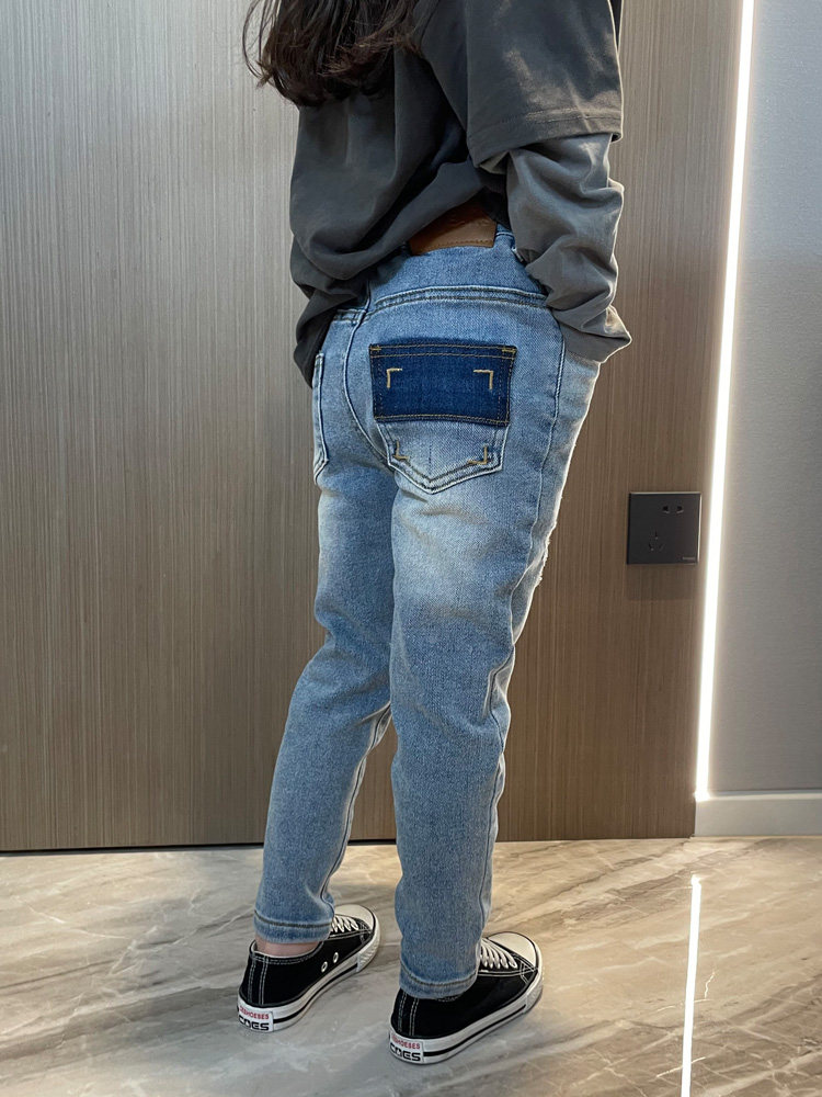 女孩牛仔裤子小脚修身铅笔长裤图片