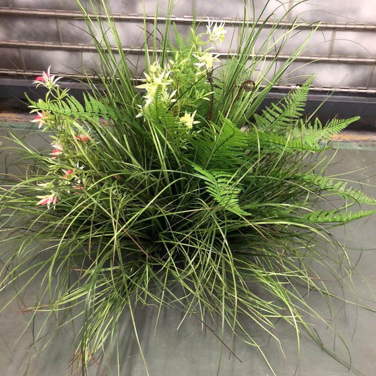 仿真小草 蒲草 草丛店铺装饰造景配饰绿植草团野草堆幼儿园环创