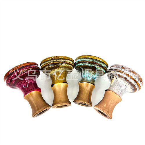 厂家直销新款大号陶瓷烟锅 水烟配件彩色陶瓷烟锅碗 hookah bowl