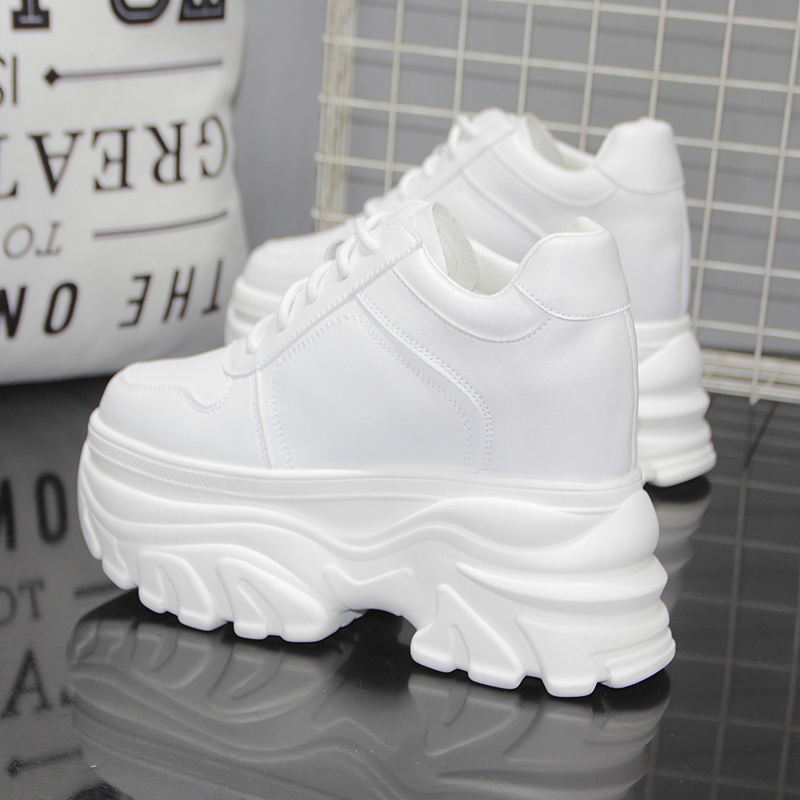 12cm内增高女鞋厚底松糕小白鞋