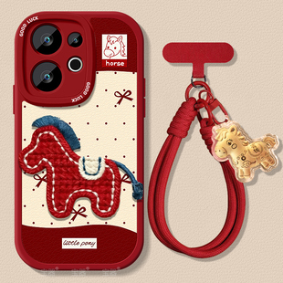 波点小马适用vivos30promini手机壳s20保护套s19小羊皮s18e带挂绳s17t硅s16胶s15超s12薄s10全包s9新年款 s7女