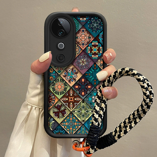 五彩图腾适用vivos19手机壳s18天眼阶梯s17硅胶s16保护软套s15全包s12防摔s10镜头9e女7t新款 s6创意s1高级pro